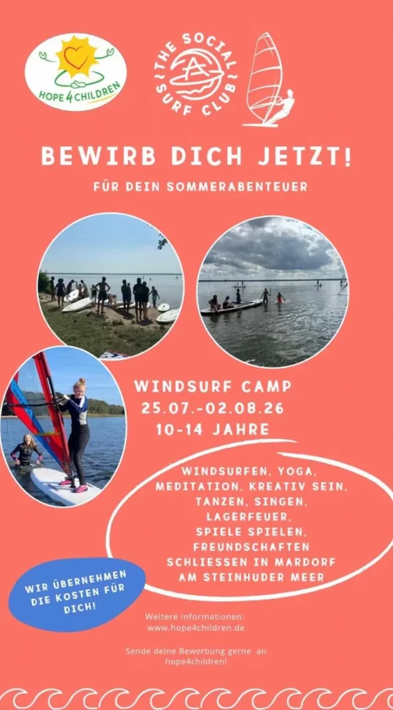 Windsurf Camp 2026 Mardorf am Steinhuder Meer für Kinder und Jugendliche